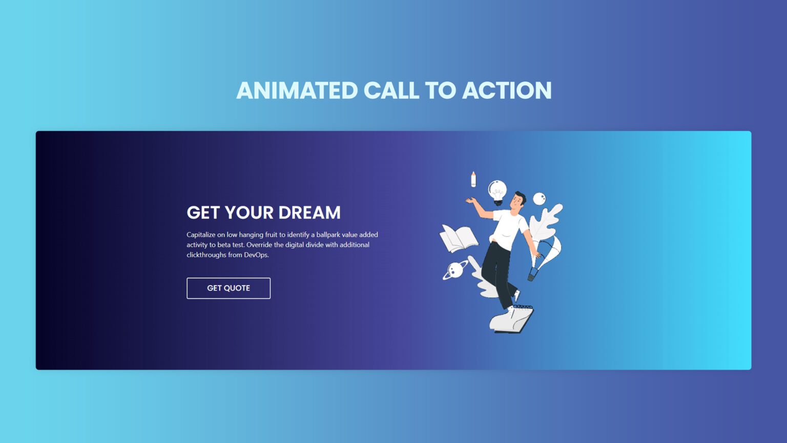 Animated Call To Action Section Style 01 - kitsWind