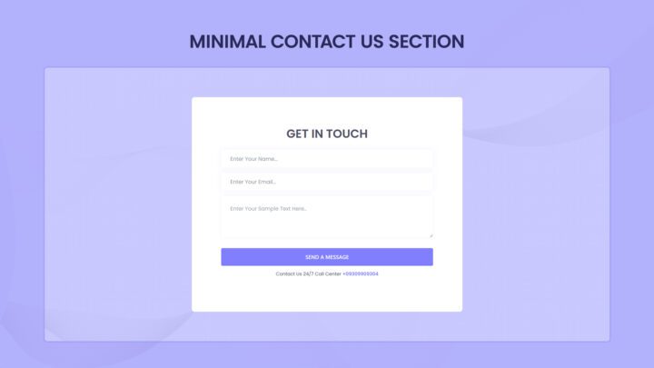 minimal-contact-section-style-02 | kitsWind