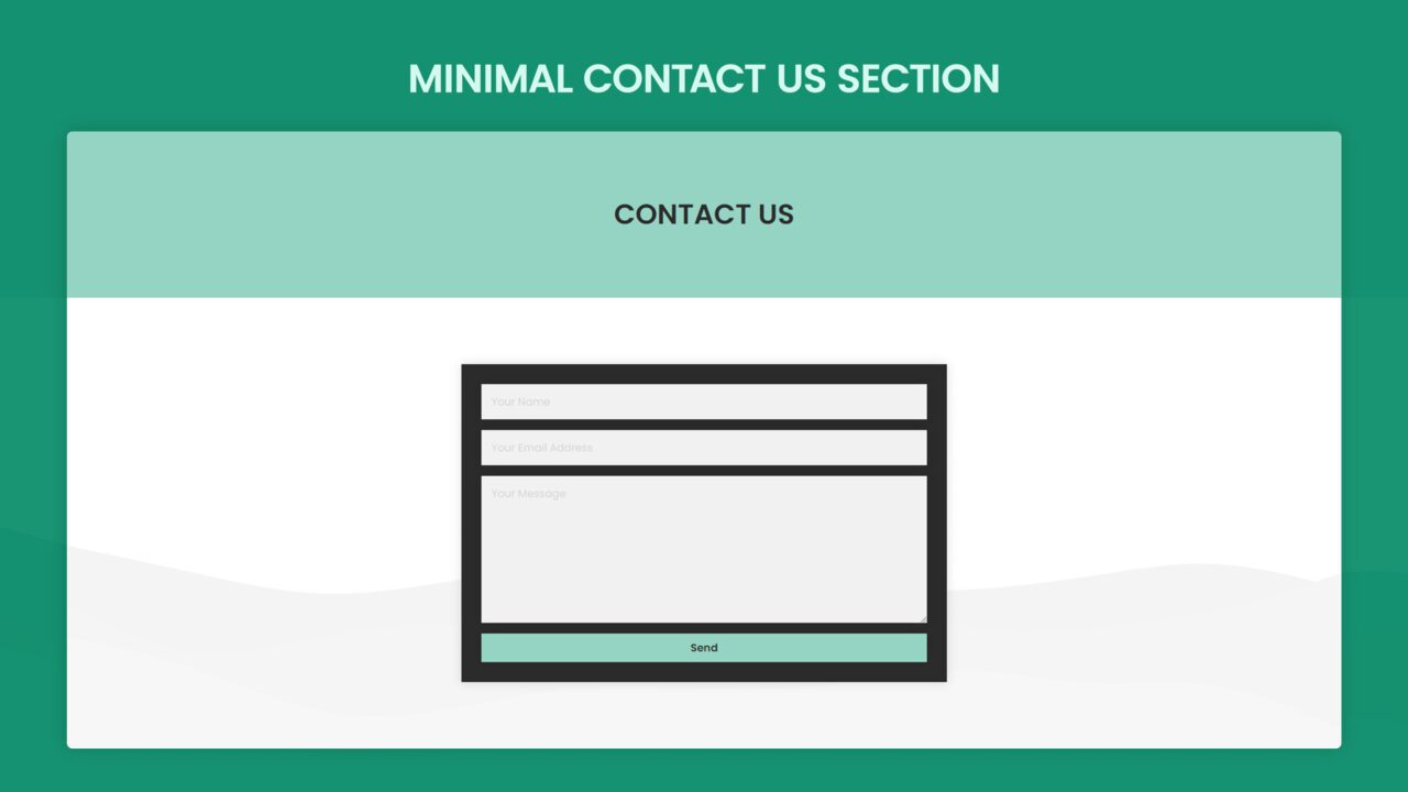 minimal-contact-section-style-04 | kitsWind