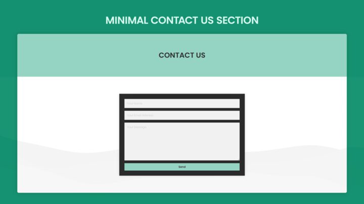 minimal-contact-section-style-04 | kitsWind