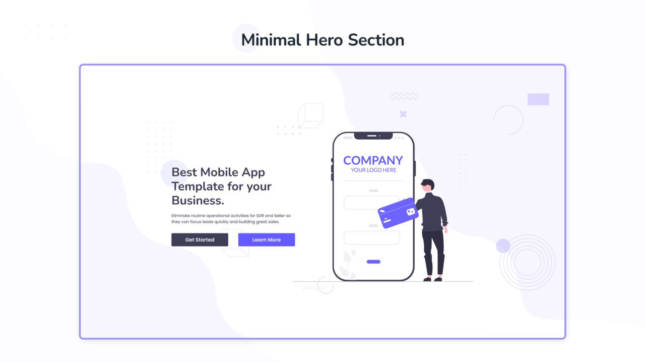 minimal-hero-section-style-01 | kitsWind