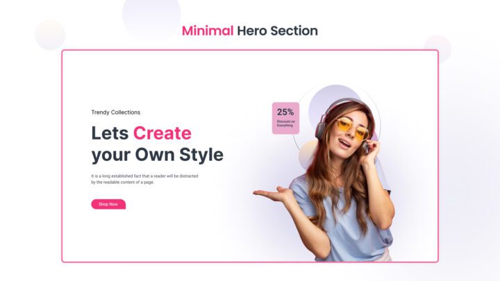 minimal-hero-section-style-04 | kitsWind