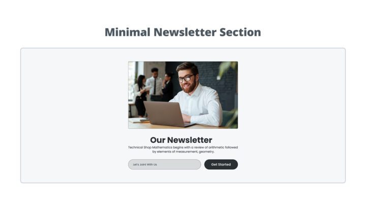 minimal-newsletter-section-style-02 | kitsWind