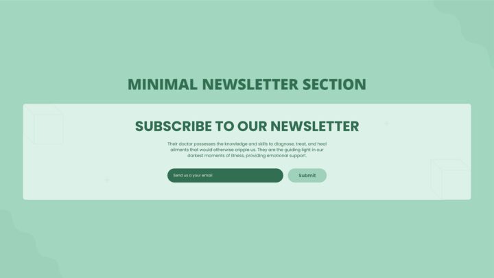 minimal-newsletter-section-style-03 | kitsWind