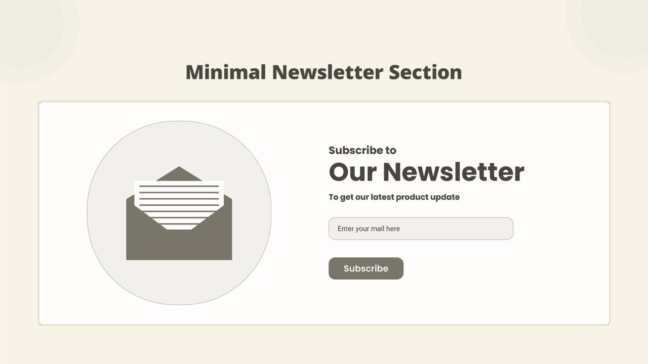 minimal-newsletter-section-style-05 | kitsWind