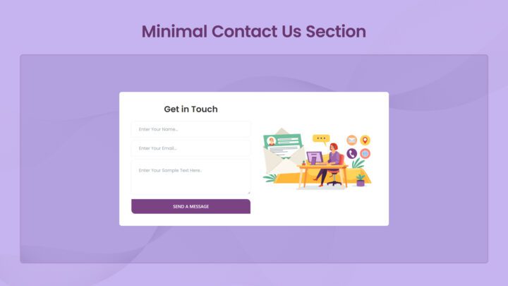 minimal-contact-section-style-01 | kitsWind