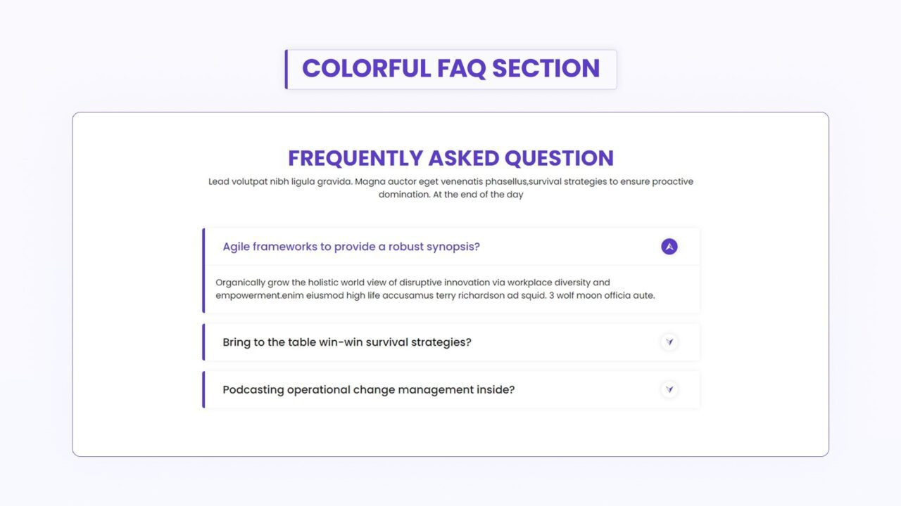 colorful-faq-section-style-03 | kitsWind