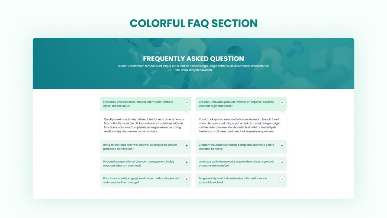 colorful-faq-section-style-04 | kitsWind