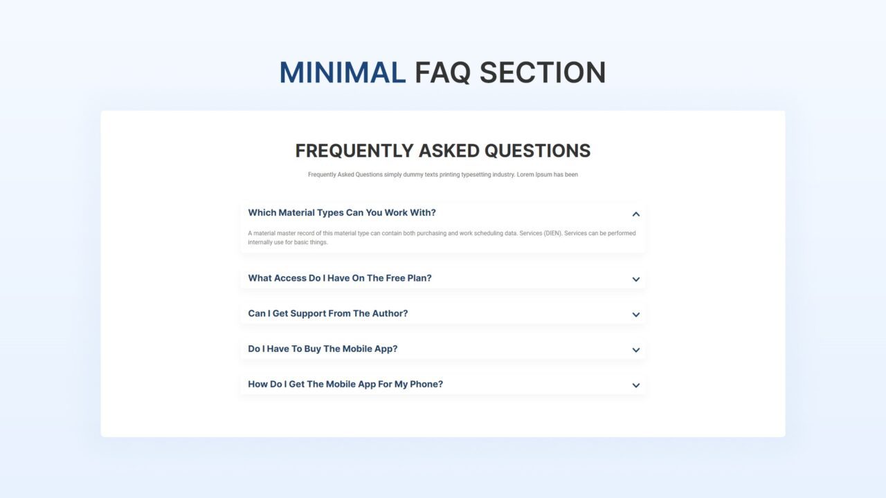 minimal-faq-section-style-02 | kitsWind