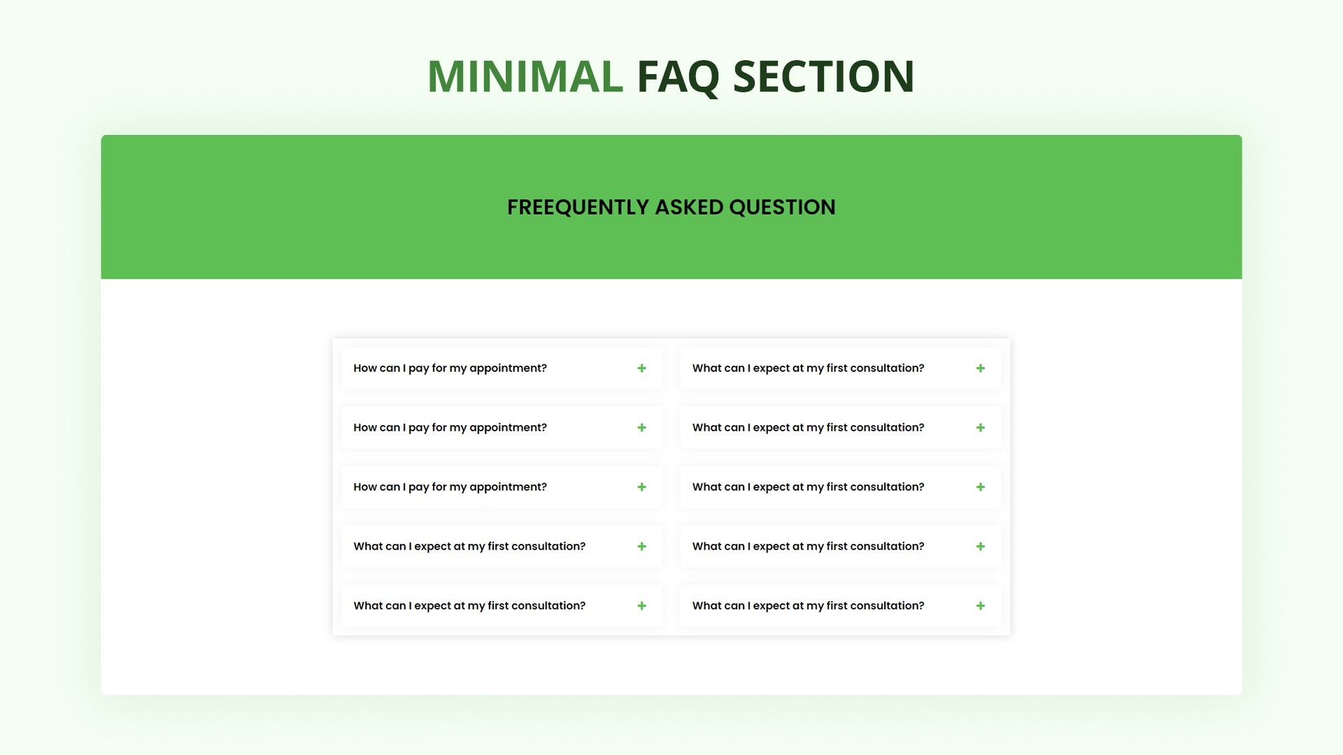 Minimal FAQ Section Style 07 - kitsWind
