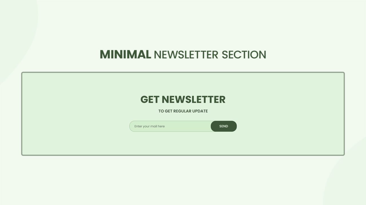 minimal-newsletter-section-style-06 | kitsWind