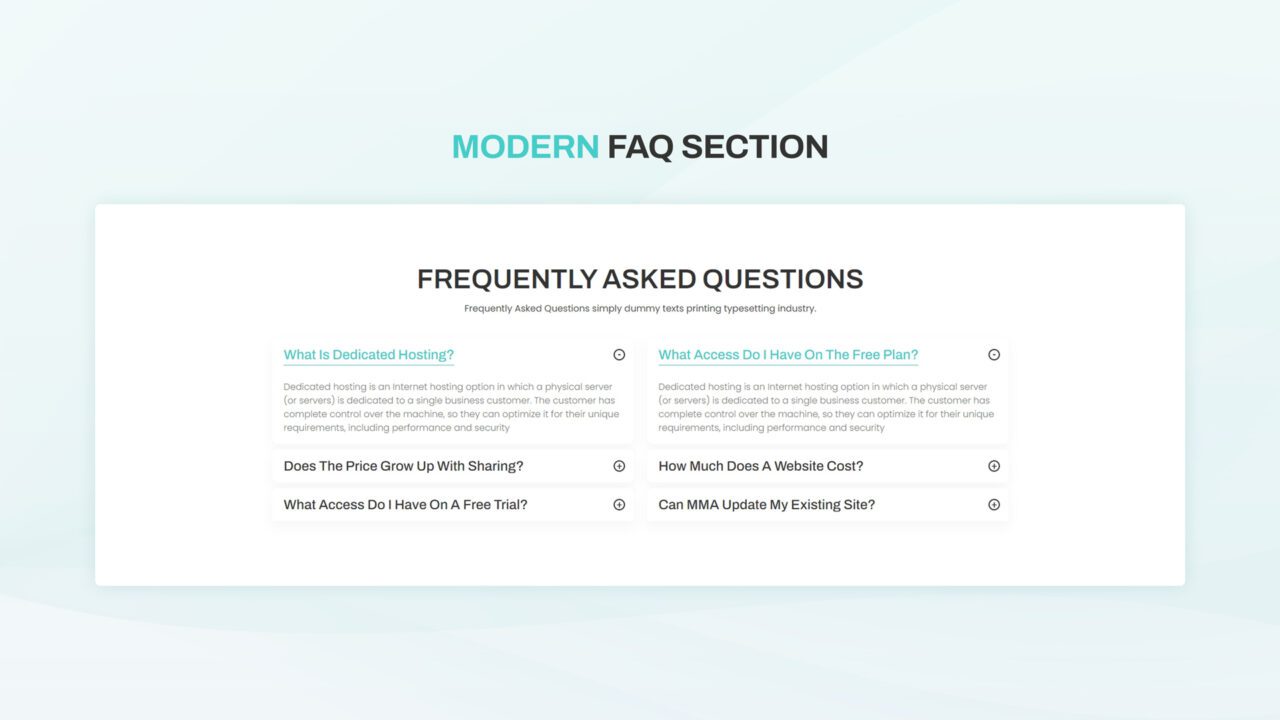 modern-faq-section-style-04 | kitsWind