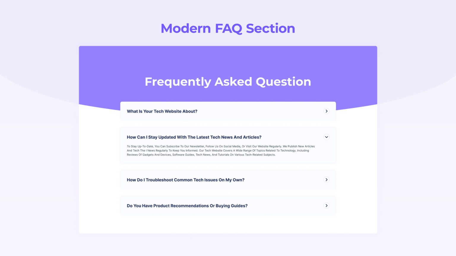 Report Faq Section Modern FAQ Section Style 22 - kitsWind
