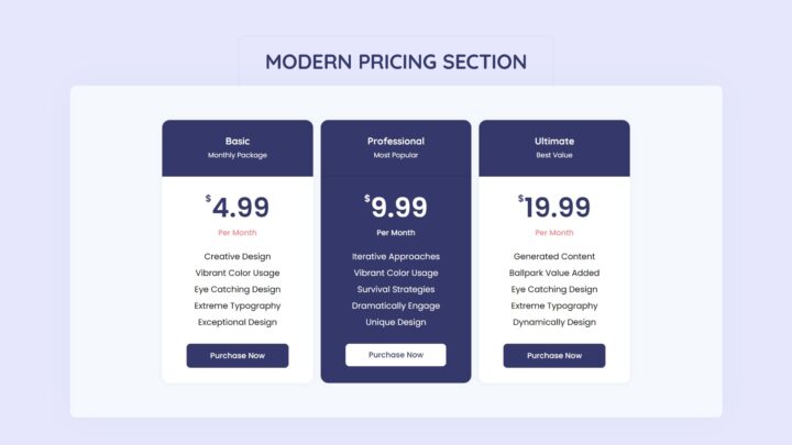 modern-pricing-section-style-07 | kitsWind