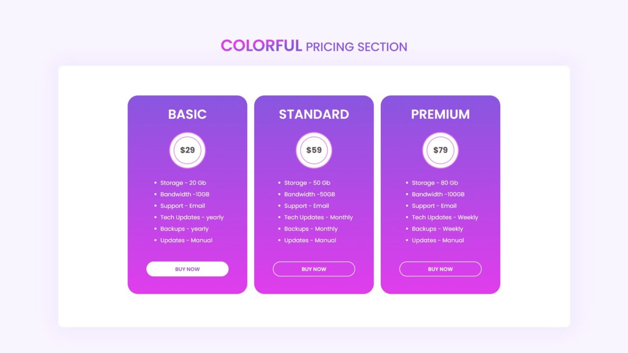 colorful-pricing-section-style-01 | kitsWind