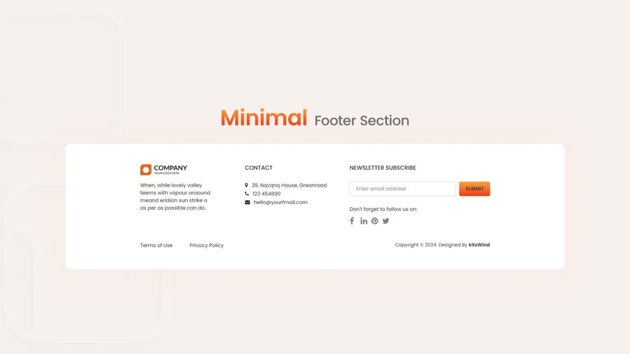 minimal-footer-section-style-07 | kitsWind