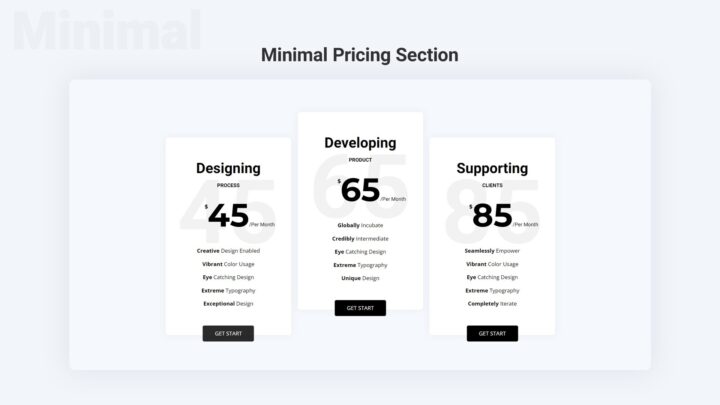 minimal-pricing-section-style-04 | kitsWind