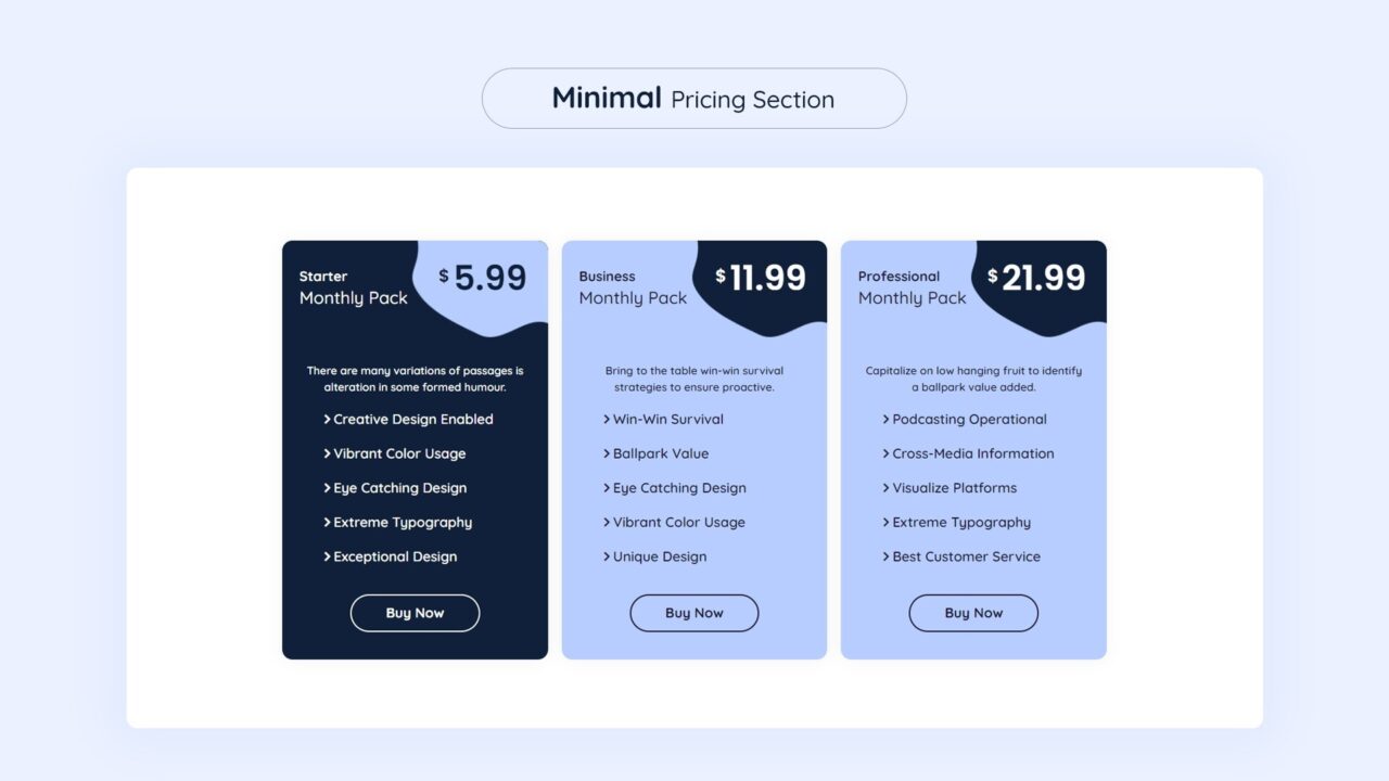 minimal-pricing-section-style-05 | kitsWind