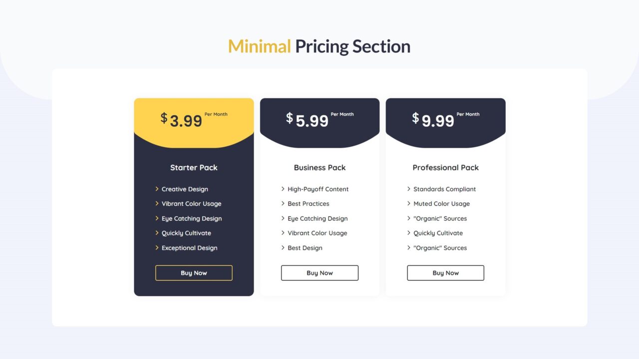 minimal-pricing-section-style-07 | kitsWind