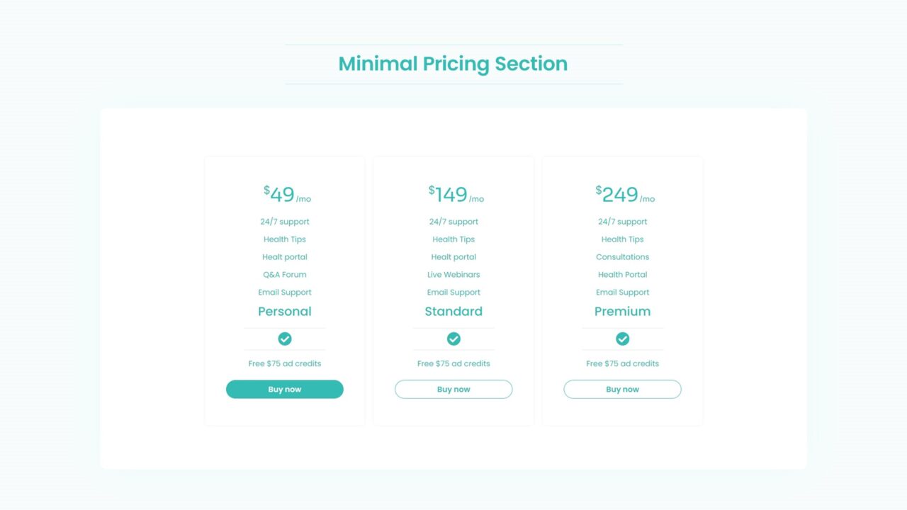 minimal-pricing-section-style-09 | kitsWind