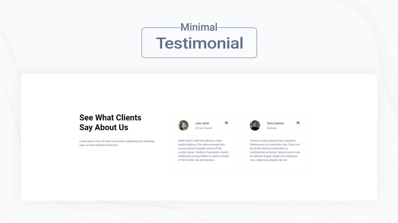 minimal-testimonial-section-style-02 | kitsWind