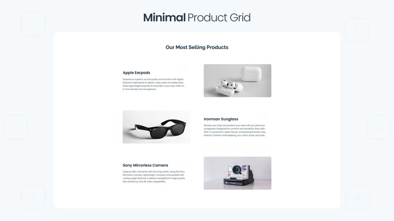 minimal-product-grid-section-style-02 | kitsWind